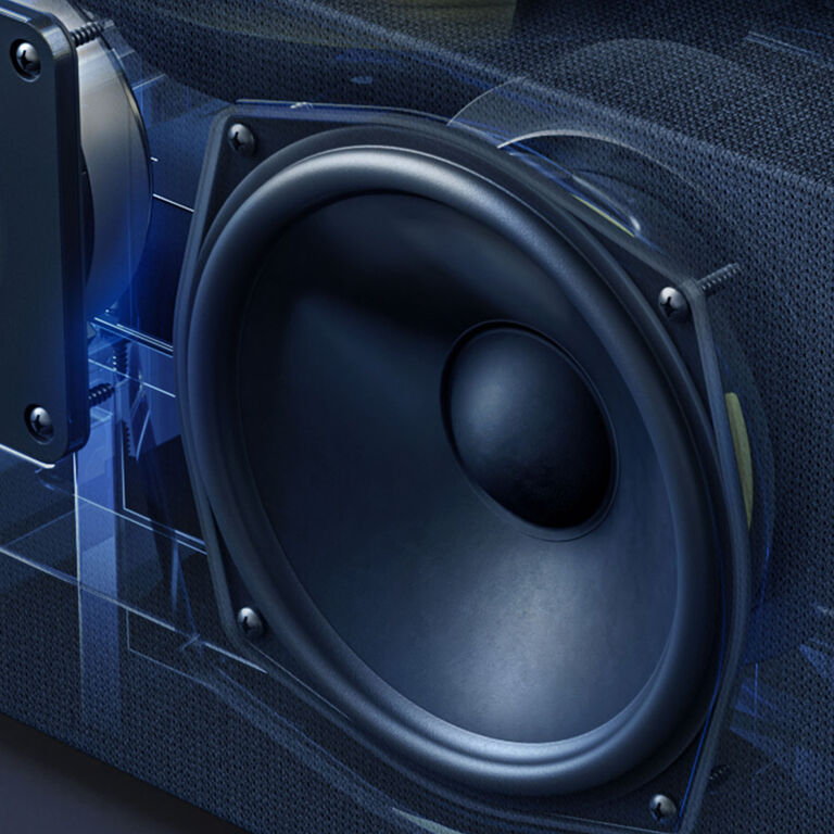 Long-Throw Midrange Woofers for smooth, detailed response