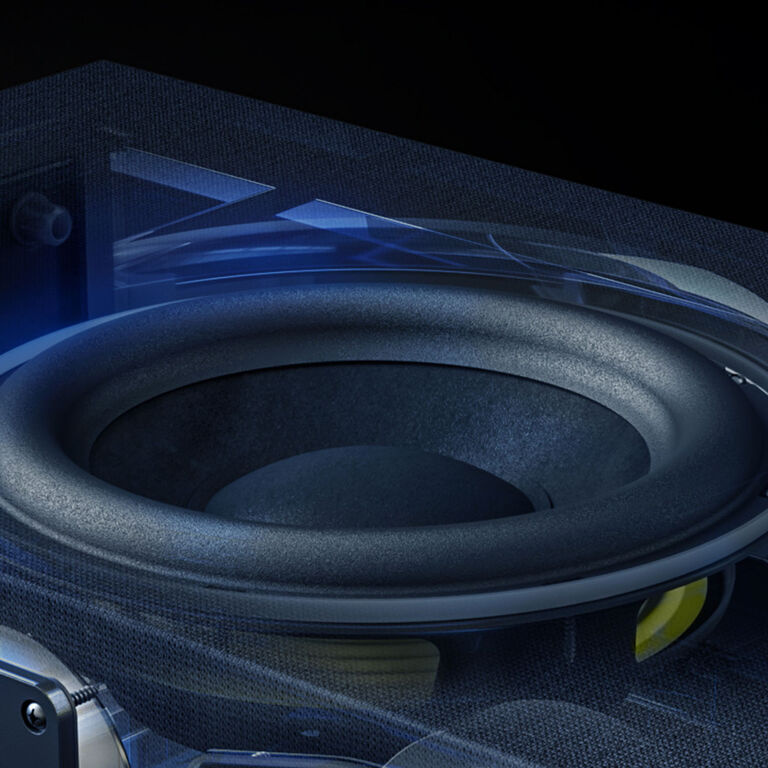 Integrated Passive Radiator for seamless extended bass