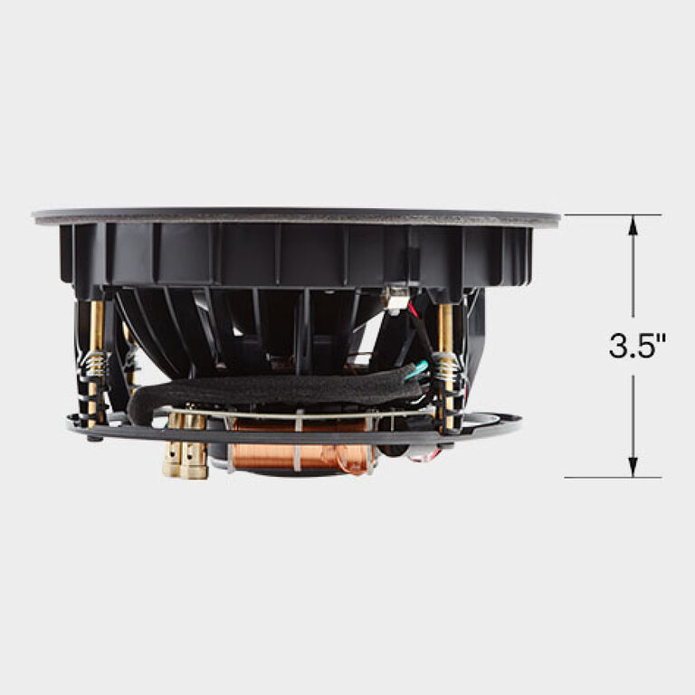Shallow Mounting-Depth for slipping into the smallest ceiling spaces