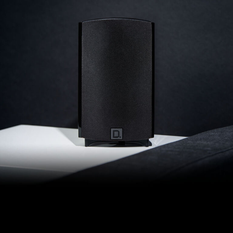 Bookshelf speaker on white table