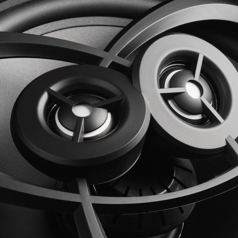 Premium BDSS Woofers with Linear Response Waveguide for robust mids and lows and the ultimate sweet spot