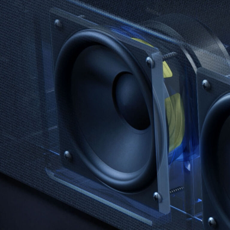 Long-Throw Midrange Woofers for smooth, detailed response