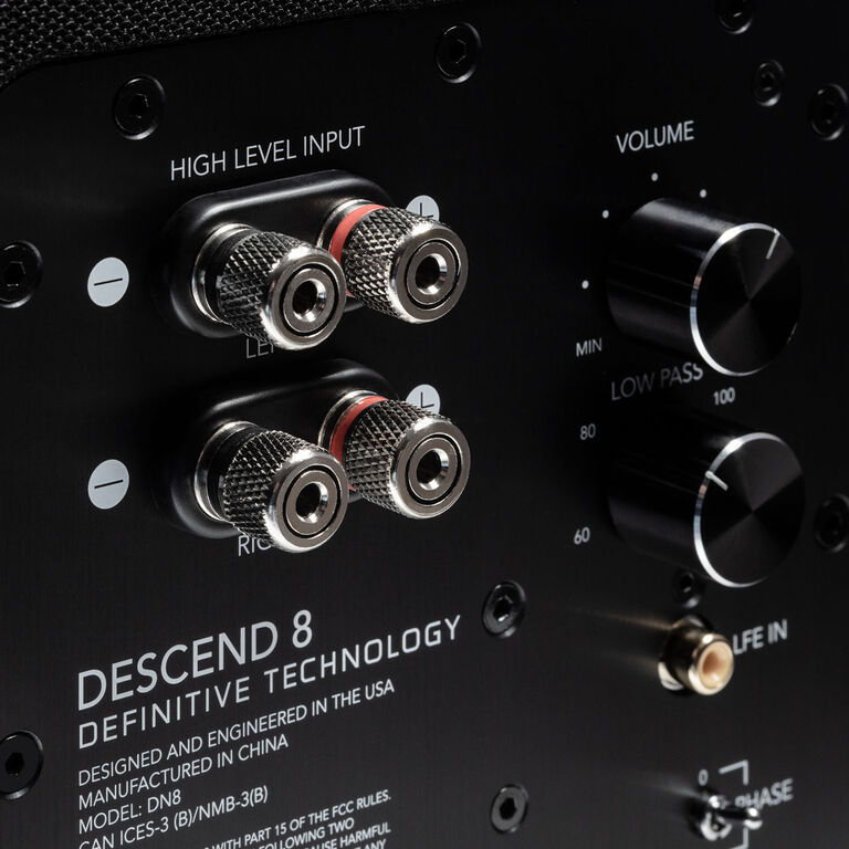 Back Panel Controls for optimized bass levels