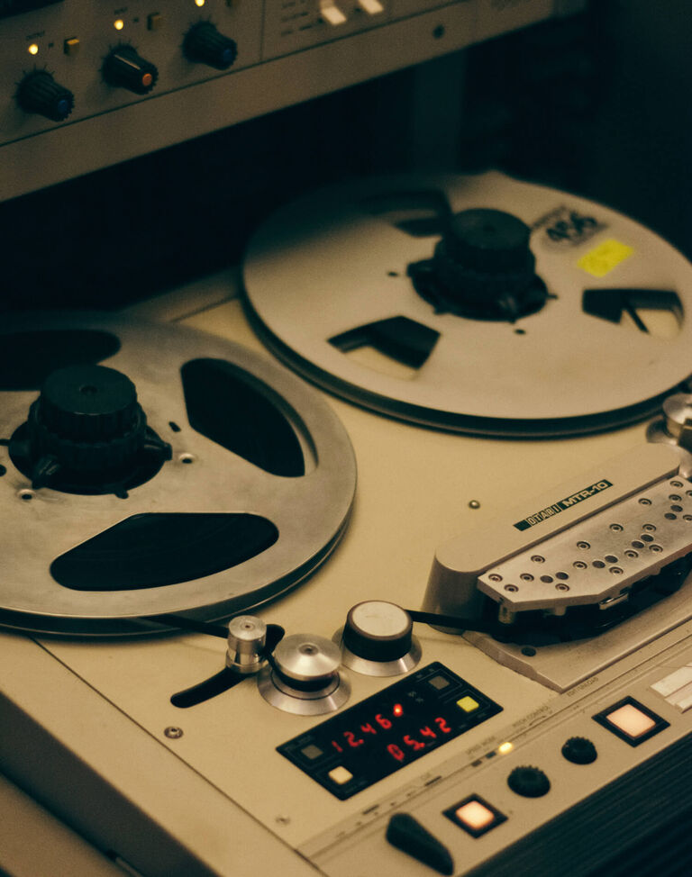 A vintage stereo console