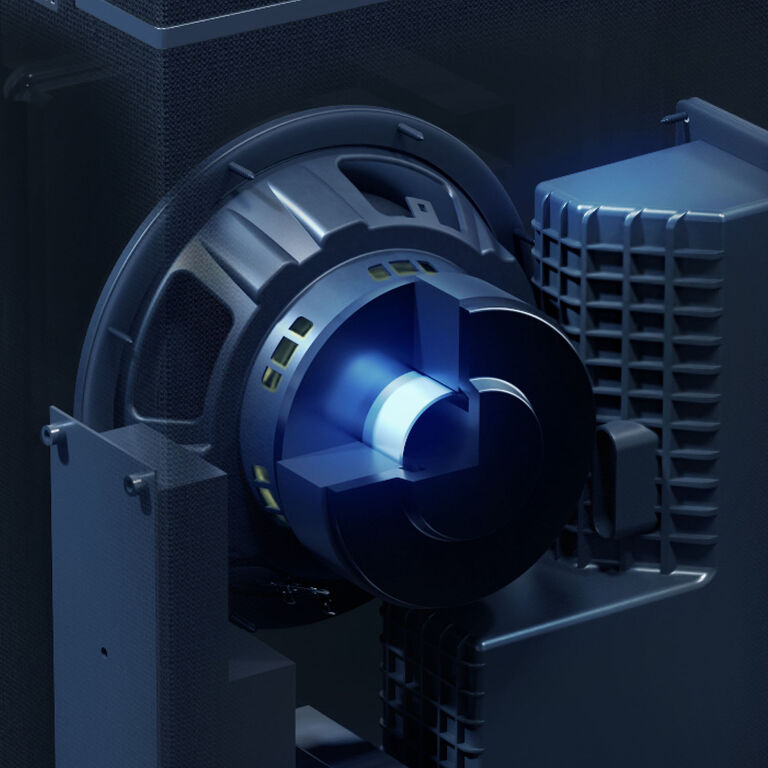 Built-In 8" Powered Subwoofer for thunderous bass