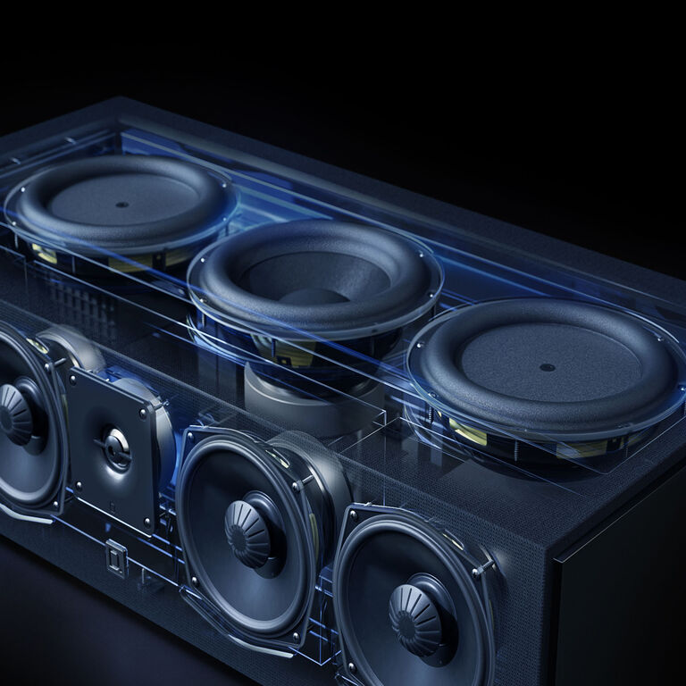 3XR Architecture with Dual Bass Radiators for loud and clear bass