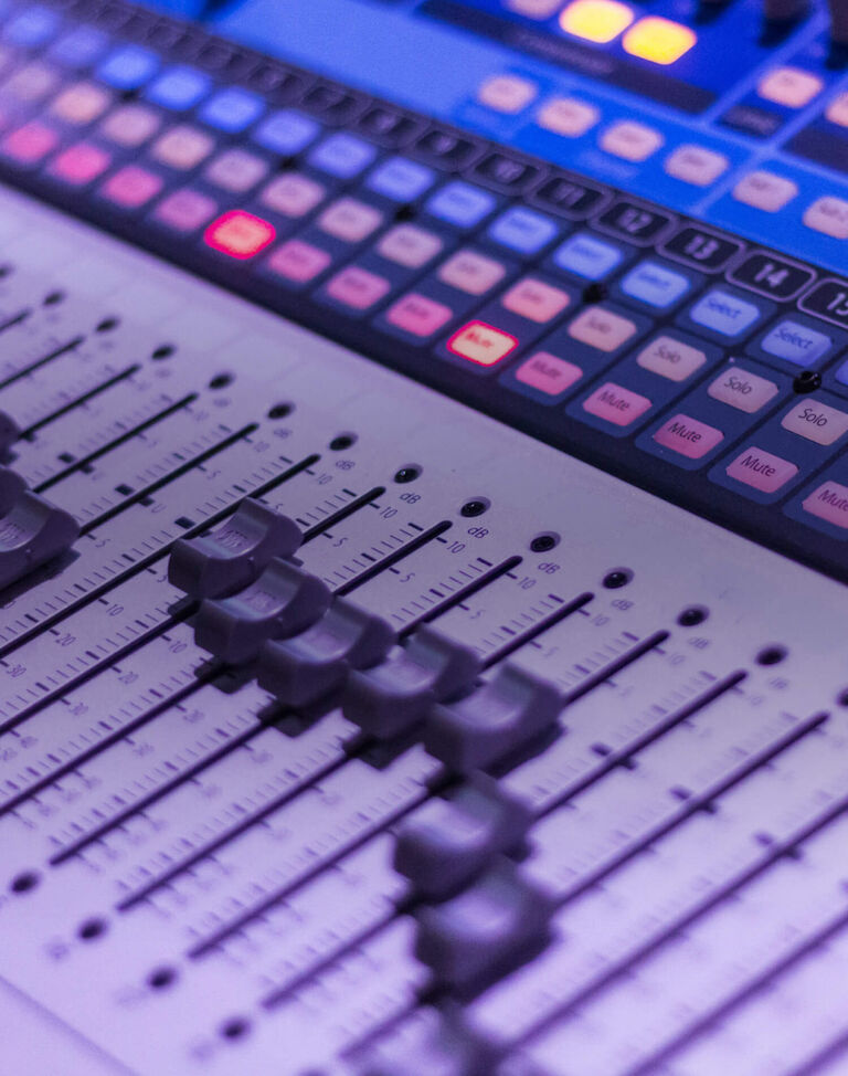 A mixing board.