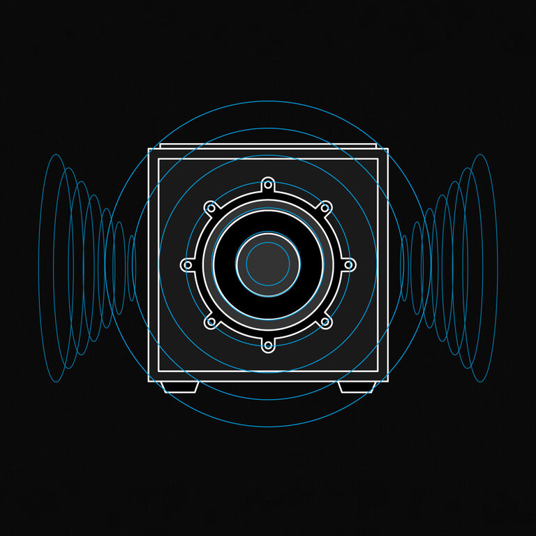 3XR&trade; Architecture for as much bass as a ported 10&rdquo; subwoofer